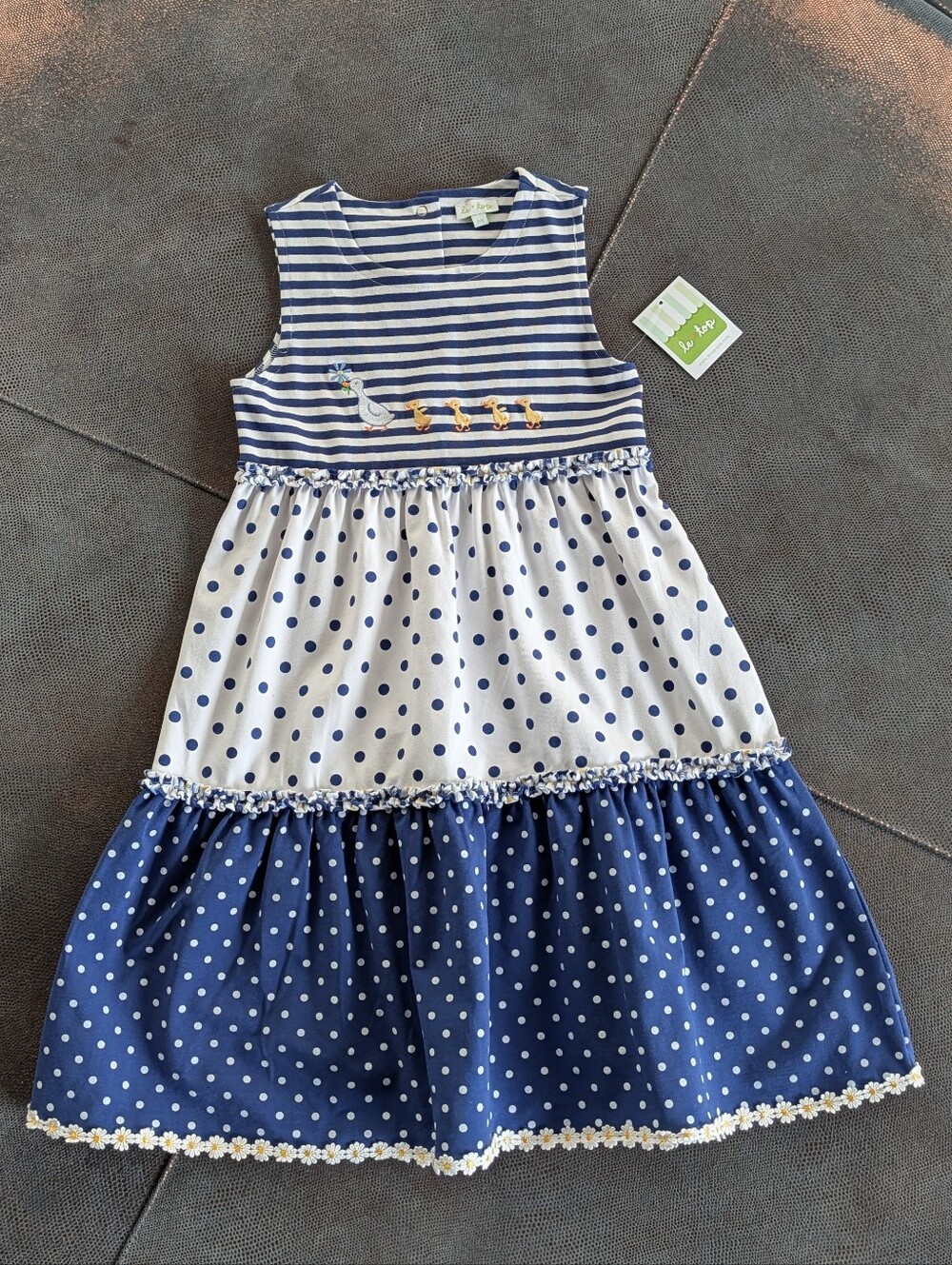 nwt vintage LE TOP pattern mixing jersey dress 6 X